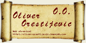Oliver Orestijević vizit kartica
